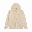 Ami Heart Logo Pullover Hoodie - Beige
