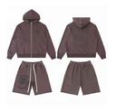Saint Vanity Zip Hoodie & Shorts Set in Blue / Brown / Black, product photo 4