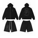 Saint Vanity Zip Hoodie & Shorts Set in Blue / Brown / Black, product photo 2