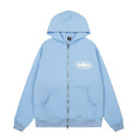Corteiz Boat Logo Zip Hoodie — Light Blue, Blue & Navy