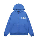 Corteiz Boat Logo Zip Hoodie — Light Blue, Blue & Navy