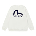 Evisu Palace Text Logo Crewneck — Black & White