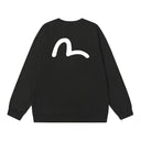 Evisu Seagull Back Logo Crewneck Black