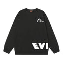 Evisu Seagull Patch Crewneck Black