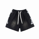Godspeed Text Logo Shorts — Tan, Black & Blue