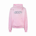 GOOD Brand gem stone funnel-neck hoodie in grey