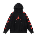 Sweat à capuche Jordan Jumpman et logo texte – Blanc et noir