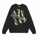 MLB Slanted NY Paisley Logo Crewneck — Black, White & Navy