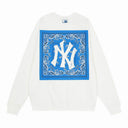 MLB NY Bandana Logo Crewneck — Black, White & Navy