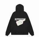 Sweat à capuche Represent Owners' Club Logo — Crème et noir