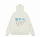 Sweat à capuche Represent Owners' Club Logo — Crème et noir