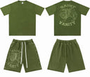 Saint Vanity Tee & Shorts Set - Olive, Grey, Black, product photo 3