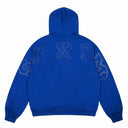 Sudadera con cremallera Sixpm Rhinestone Varsity - Negro y azul