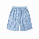 Short Trapstar Allover Wordmark - Bleu Glacé & Bleu