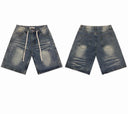 Valley Rhinestone Burst Denim Shorts