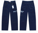 Jeans de paneles Valley Sports Carpenter — Negro y azul lavado