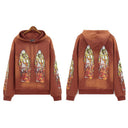 WDW Stained Glass Flame Hoodie — Orange & Purple