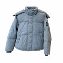 Ami Heart Logo Puffer Jacket — Black, White & Grey