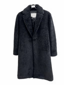 Max Mara Teddy Longline Coat — Black, Brown & Cream