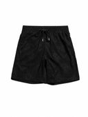 Shorts en tissu éponge jacquard Anagram Loewe — Vert, blanc et noir