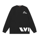 Evisu Mini Seagull Long Sleeve Tee — Black & White