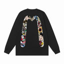 Evisu Festival Mask Long Sleeve Tee — Black & White