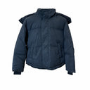 Ami Heart Logo Puffer Jacket — Black, White & Grey