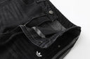 Vaqueros anchos de pierna recta con 3 bandas de Adidas — Negro y azul