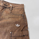 Adidas Wide-Leg Cargo Jeans — Light Blue Wash & Brown Wash