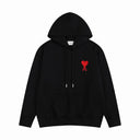 Ami Heart Logo Pullover Hoodie - Black