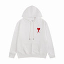 Ami Heart Logo Pullover Hoodie - White