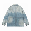 ANCELLM Washed Denim Chore Jacket — Faded Indigo, product photo 2