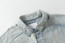 ANCELLM Washed Denim Chore Jacket — Faded Indigo, product photo 3