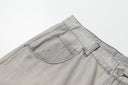 Ancellm Distressed Wide-Leg Jeans — Grey Wash