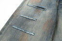Ancellm Distressed Rust-Stained Jeans — Vintage Wash