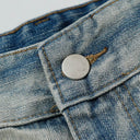 ANCELLM Paint Splatter Baggy Jeans — Light Wash