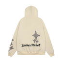 Broken Planet "Alone But Not Lonely" Hoodie — Cream in Beige, product photo 3