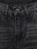 Carhartt Acid Wash Denim Shorts — Black