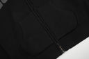 Corteiz Arch Logo Knit Zip Hoodie — Black