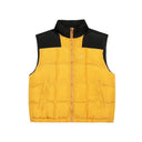 Corteiz Colorblock Puffer Vest — Yellow & Grey