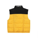 Corteiz Colorblock Puffer Vest — Yellow & Grey
