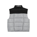 Corteiz Colorblock Puffer Vest — Yellow & Grey