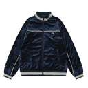 Corteiz Velour Track Jacket Navy