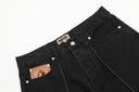 Corteiz Alcatraz Baggy Denim Shorts — Grey & Black, product photo 6