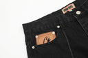 Corteiz Alcatraz Baggy Denim Shorts — Grey & Black, product photo 7