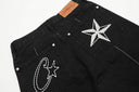 Corteiz Alcatraz Baggy Denim Shorts — Grey & Black, product photo 12
