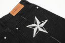 Corteiz Alcatraz Baggy Denim Shorts — Grey & Black, product photo 14