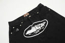 Corteiz Alcatraz Baggy Denim Shorts — Light Wash & Black, product photo 5