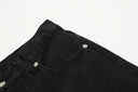 Corteiz Alcatraz Baggy Denim Shorts — Light Wash & Black, product photo 8