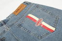 Corteiz Baggy Denim Shorts — Mid Wash in Blue, product photo 10